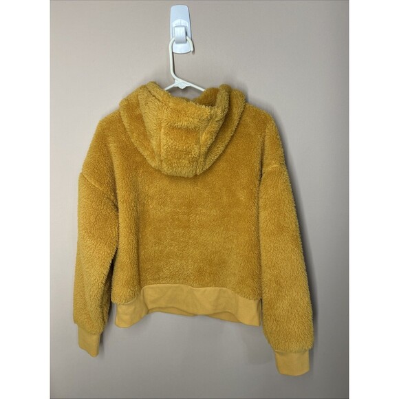 Calvin Klein Performance Hooded Sherpa Sweater Yellow Size Medium Size Women’s - Picture 6 of 9